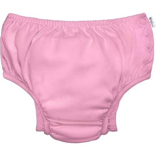 green sprouts Reusable Absorbent Baby Swim Diaper, Light Pink, 6 Month
