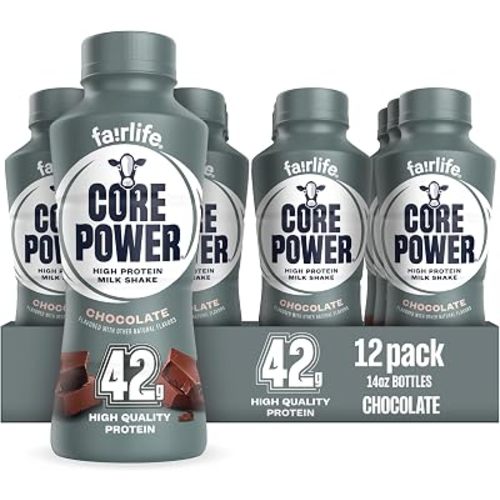 Core Power Elite High Protein Shake, Chocolate, 42g Bottle, 14oz, 12 Pack