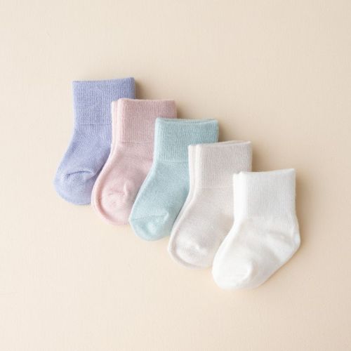 Kyte Baby Quarter Socks Combo 5-Pack in Pastel Pastel 0-3 months