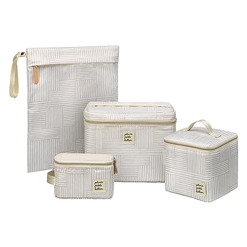 Petunia Pickle Bottom Breast Pump Bag, Bag with Cooler, Storage for Breast Pump Parts and Bottles, Accessories Bag, Checker Stitch