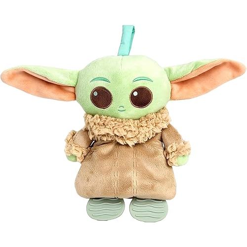 Kids Preferred Star Wars: The Mandalorian Grogu On The Go Sensory Toy - with Teether, Crinkle Sounds, Tactile Ribbons, On The Go Strap, for Ages 0 yrs+