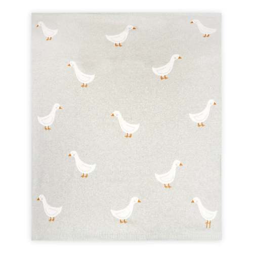 Duck Waddle - Jacquard Sweater Knit Baby Blanket (Organic Cotton)
