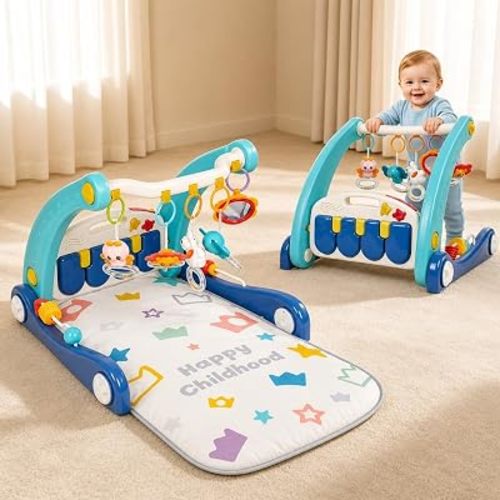 Baby Gym Play Mat, Kick and Play Piano Mat, Baby Walker with Music