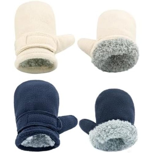 BAVST Baby Toddler Winter Mittens Girls Warm Fleece Lined Gloves Kids Sherpa Lined Mittens for Boys