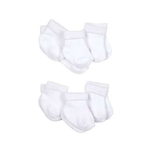 Gerber Baby Boys & Girls Terry Socks, 6 Pack (Newborn-6M)