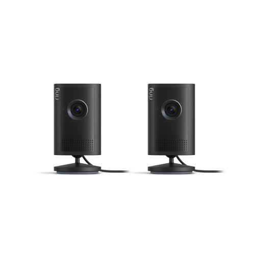 Ring Indoor Cam Plus (newest model), Home or business security, Retinal 2K for crisp, true-to-life video quality, 4x Enhanced Zoom, Low-Light Sight, 2-pack, Black