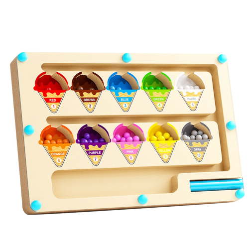 TTFDC Color And Number Maze Wooden Montessori Toys For Toddler Kids Boys Girls 3 4 5 Year Old Preschool Learning Matching Board Games for Toddlers 1-2 Sensory Bottles Hot Dots Pen Multiplication Girls
