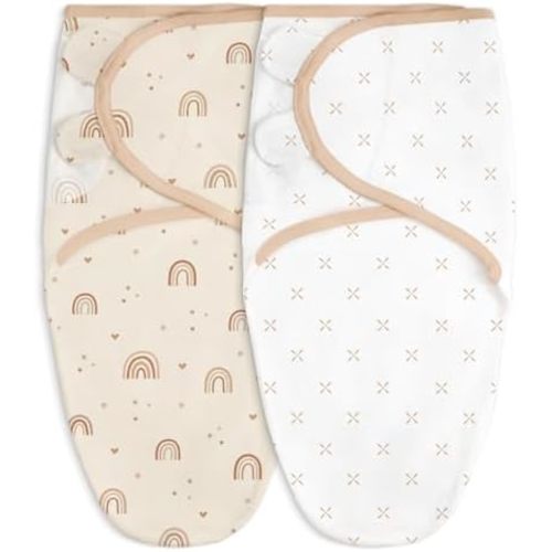 Baby Swaddle Blanket, 0-3 Months, Cotton Arm-in Sleep Sack, Wearable Blankets Wrap for Newborn Infant