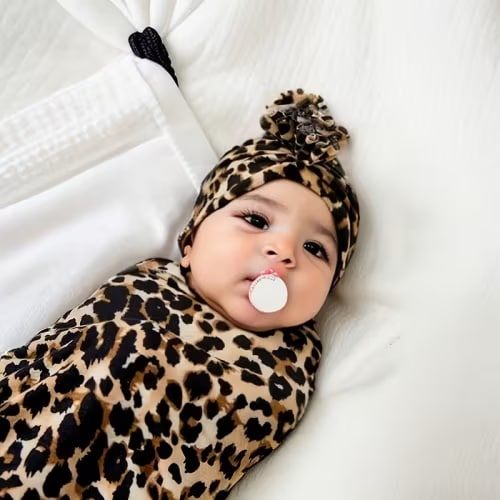 baby girl newborn receiving blanket turban set baby swaddle - Temu