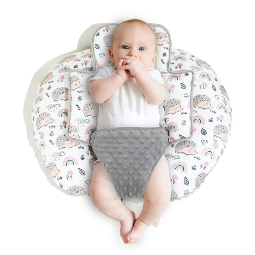 KAKIBLIN Breastfeeding Pillow, Multifunctional Baby Feeding Support Nursing Pillow for Tummy Time, Gray