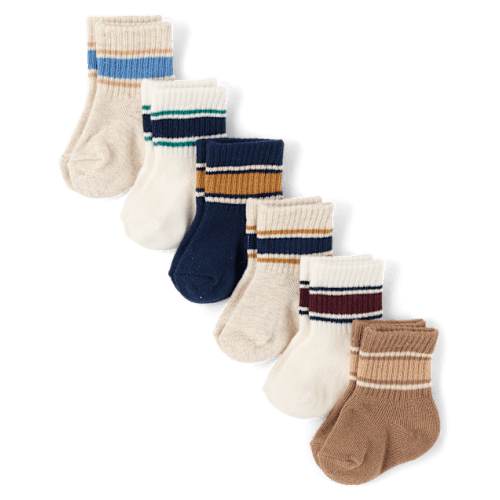 Baby Boys Bear Midi Socks 6-Pack - Multi