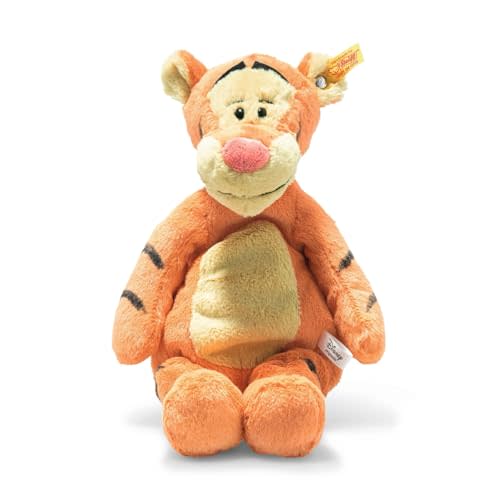 Steiff Disney Tigger – Soft Cuddly Friends Premium Plush Toy – Orange and Beige Stuffed Animal, 12 Inches