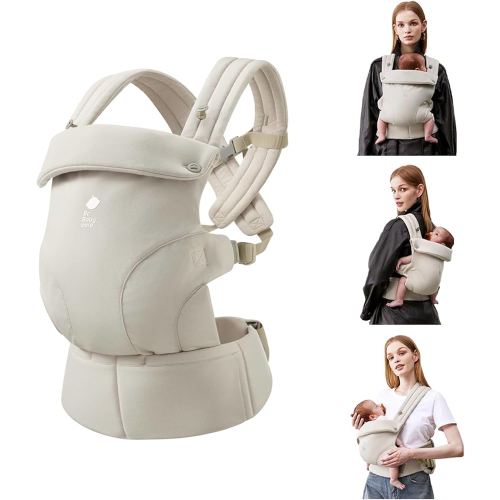 Bc Babycare CocoonGo Baby Carrier – CloudTouch Soft & Ergonomic Baby Carrier for 7–44 lbs | Easy to Wear, Adjustable Fit, Travel-Ready, Machine Washable (Light Beige)