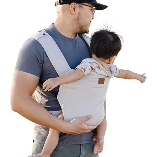 Original Happy Baby Carrier - Newborn to Toddler Carrier - 50% Linen/50% Cotton - Ethically Made - Lightweight and Adjustable - Fog Color