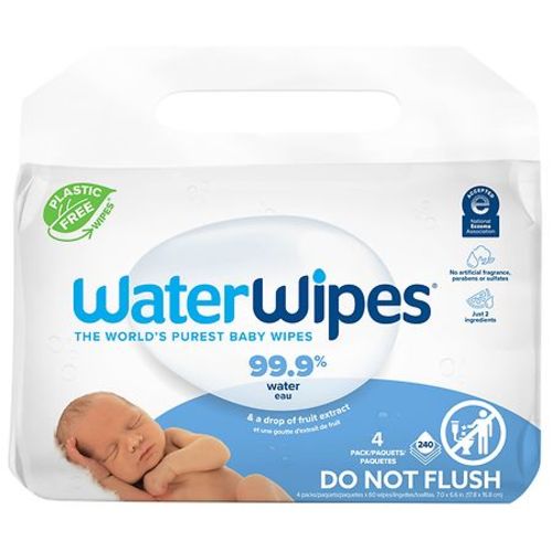 WaterWipes Sensitive+ Newborn & Baby Wipes, 3-In-1 Cleans, Cares, Protects, 99.9% Water Unscented