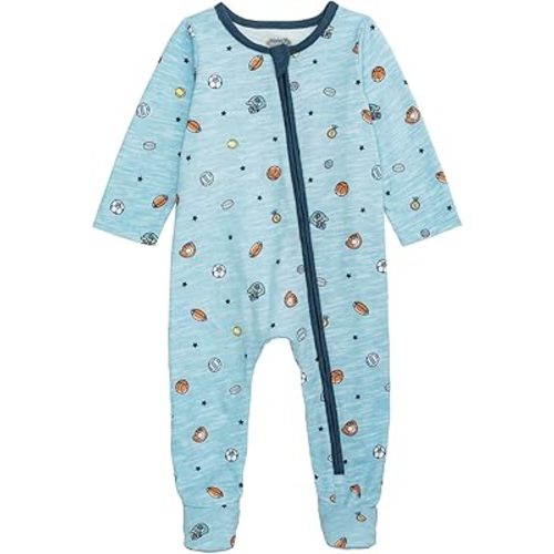 Mud Pie Baby Boy Mixed Sports Zip Sleeper Size: 3-6 months