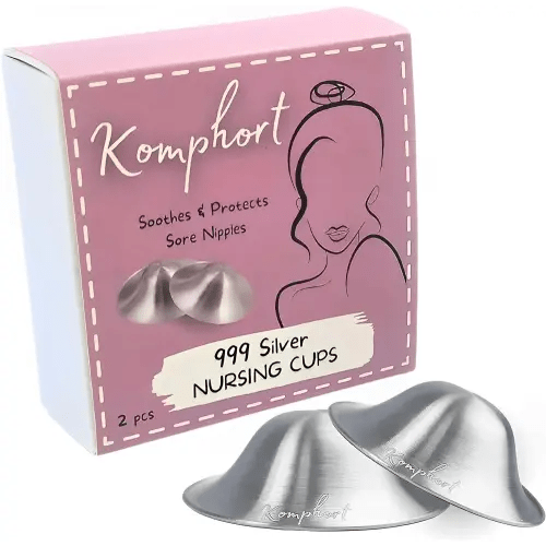 Silver Nursing Cups for Sore Nipples, Silver Nipple Covers Breastfeeding, Nipple Shields for Nursing Newborn, Silver Cups Breasfeeding - Breastfeeding Essentials - Protect and Soothe Cracked Nipples