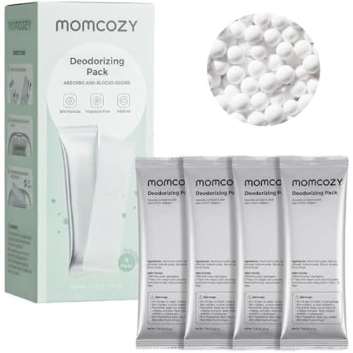 Momcozy Diaper Pail Deodorizer Refills, 4 Packs, Odor Control Bags