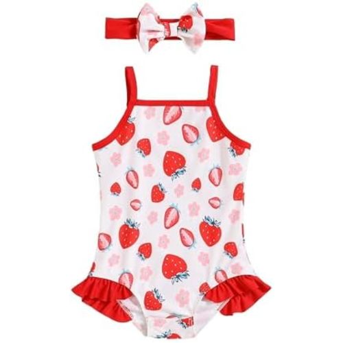 Mioglrie Toddler Baby Girl Swimsuit Infant Bathing Suits Summer Beach Swim Suit Newborn One Piece Swimwear for Girls