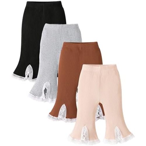 Baby Girl Pants 3-24 Months Baby Leggings 4 Pack Girls Bottoms