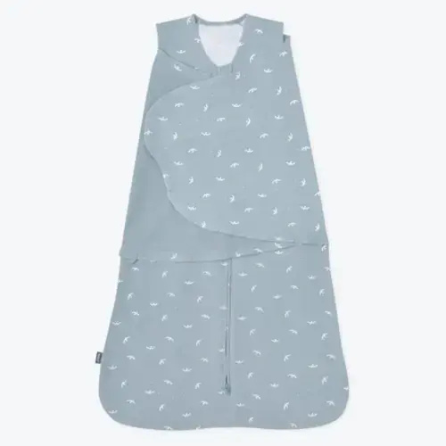 Blue Bird Print Cotton Swaddle Newborn | HALO