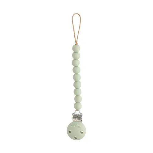 mushie 100% Silicone Baby Pacifier Clip BPA Free | Hera (Sage)