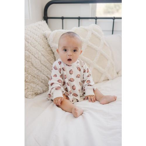 football print bamboo bubble romper