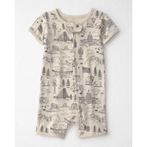 Baby Organic Cotton 1-Piece Pajama in Stars Stripes and Sights - Little Planet | Carter's