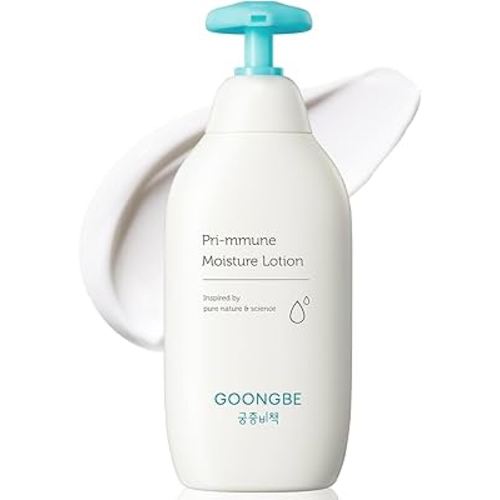 GOONGBE Pri-mmune Moisture Lotion - Korean Baby Body Moisturizer - Hypoallergenic Moisturizing & Calming Daily Skincare for Dry Skin - Fast Absorbing, Naturally Derived Non-Greasy Lotion, 11.8 oz.