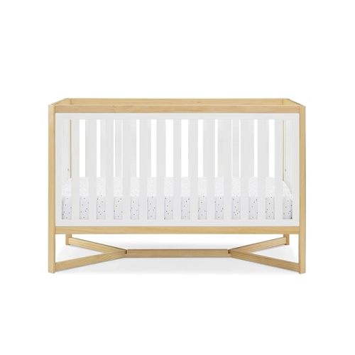 Delta Children Tribeca 4-in-1 Baby Convertible Crib, Bianca White/Natural