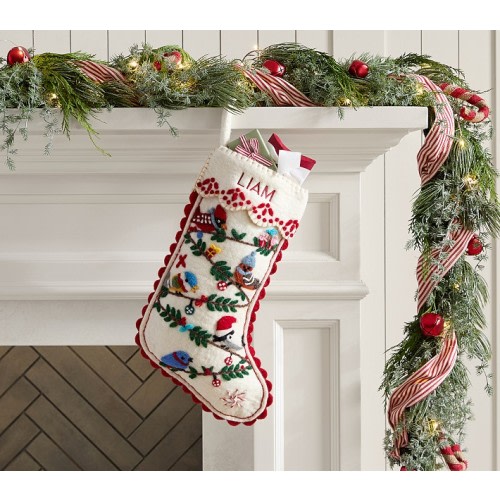 Scenic Felted Wool Christmas Stocking Collection