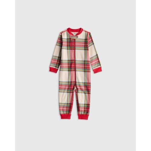 100% Organic Cotton One Piece Pajama - Baby in Holiday Tartan