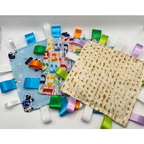 Jewish Baby Crinkle Toy: Matzah, Hebrew Letters, or Hanukkah