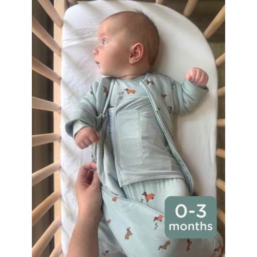Woof Sage 1.0 TOG Bamboo Viscose Transitional Swaddle Sack | günamüna
