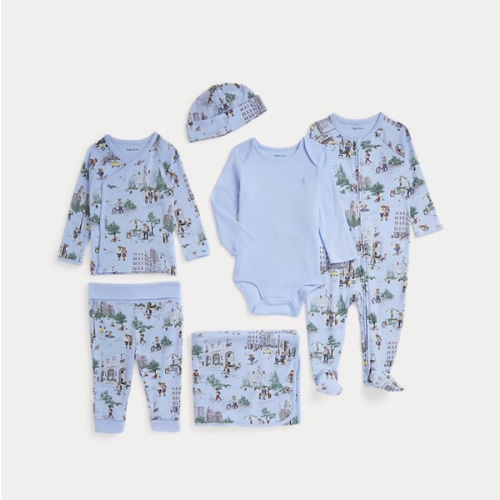 Polo Bear Cotton 6-Piece Gift Set