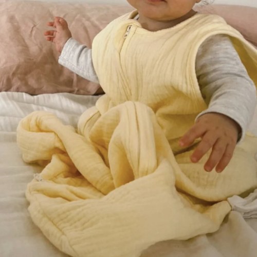 Organic Cotton Muslin Baby Sleeping Bag | Worn Curations – WORN CURATIONS