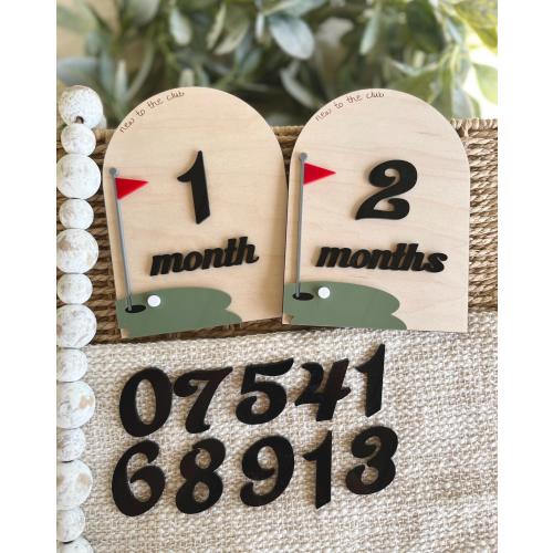Golf Milestones for Baby, Golf Baby Milestone Signs, Newborn Photo Prop, Monthly Milestone Signs, Sport Milestone Discs, Milestone Markers