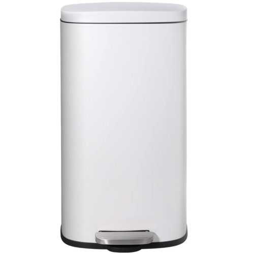 Pirecart Step Trash Can, Stainless Steel Garbage Bin, Soft-Close Rubbish Bin with Removable Plastic Inner Bucket, Fingerprint-Proof, Lid Dustbin, Suit for Kitchen Home & Reviews | Wayfair