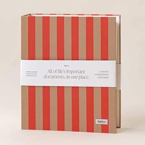 Document Organizer Binder – Premium Linen Folder System with Full & Half-Page Envelopes for Important Papers, Passports, Birth Certificates & More