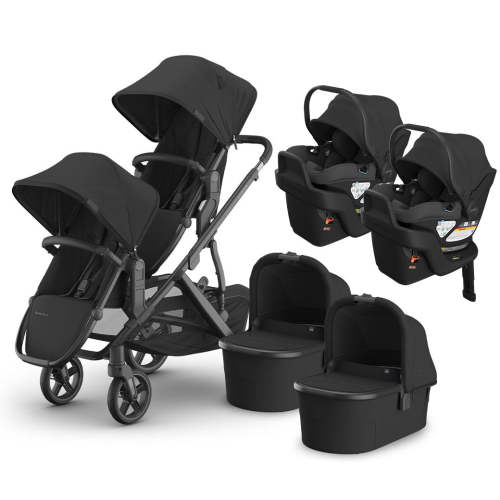 UPPAbaby Vista V3 Twin Stroller + Aria V2 Travel System | Modern Nursery™