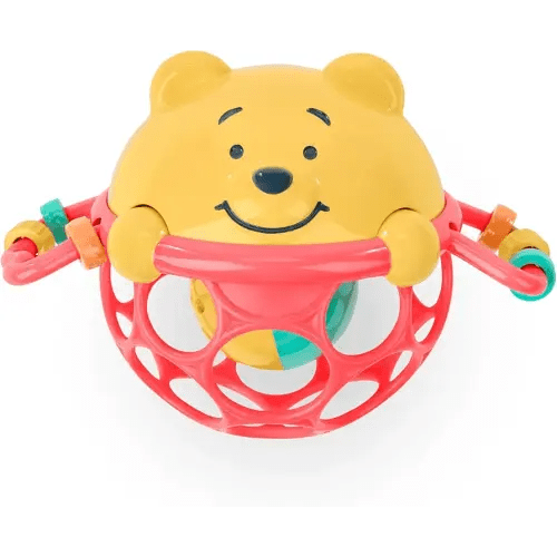 Bright Starts Disney Baby Winnie The Pooh Jingle & Shake Rattle Toy by with Easy-Grasp Oball Technology, Unisex, Newborns & Up