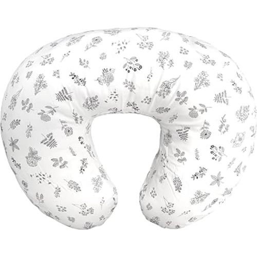 LAT Nursing Pillow and Positioner,Best for Mom Breastfeeding Pillow,100% Cotton Soft Fits Snug On Infant (Plant)
