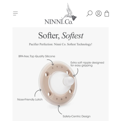 Ninni Pacifier - color Oatmeal (2 Pack)