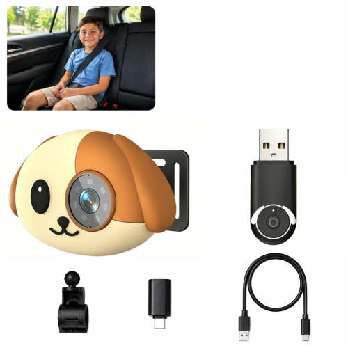 Kidnode Car Camera, 2-in-1 Wireless Interior Monitor, HD Clear Image, Plug and Play Easy Installation, Universal Dashboard Camera for Cars Trucks SUVs Vans, Rear Seat Passenger Viewing