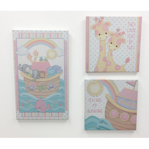 Harriet Bee Pastel Pairs Ark and Animals Super Jumbo Wall Decal | Wayfair