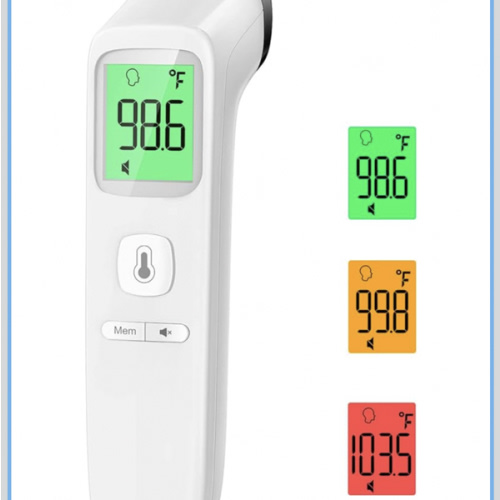 No-Touch Thermometer for Adults and Kids, Accurate Digital Baby Thermometer, Fever Alarm & Silent Mode, 2 in 1 Forehead & Object Mode