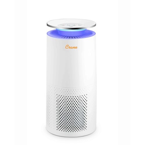 Crane 4-Speed (Covers: 500-sq ft) White True HEPA and Uv Air Purifier