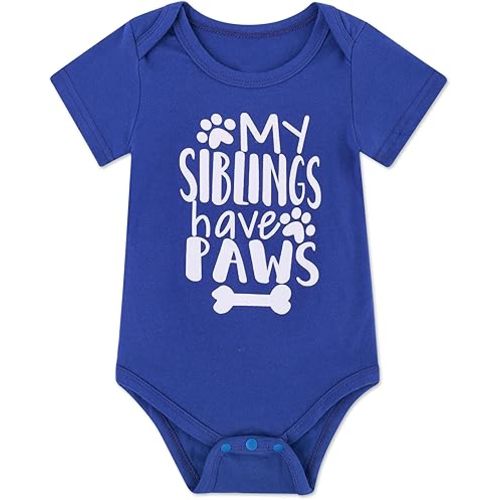 Funnycokid Baby Boys Girls Bodysuit Funny Newborn Romper Short Sleeve Infant Neutral Outfits 0-12 Months