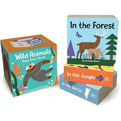 Baby Block Books: Wild Animals: Take Babies on a Playful Animal Adventure with This Three-Book Set