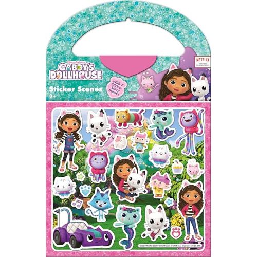 01.70.29.016 Gabby's Dollhouse Activity Set | Includes 6 Scenes and Around 50 Stickers, 23.5cm x 15cm